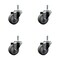 Service Caster 3'' Thermoplastic Rubber Wheel Swivel 7/16'' Grip Ring Stem Caster Set, 4PK SCC-GR20S314-TPRB-716138-4 - alternate 1